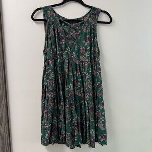 American Eagle Outfitters Green Floral Dress